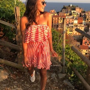 VICI collection strapless striped dress size s